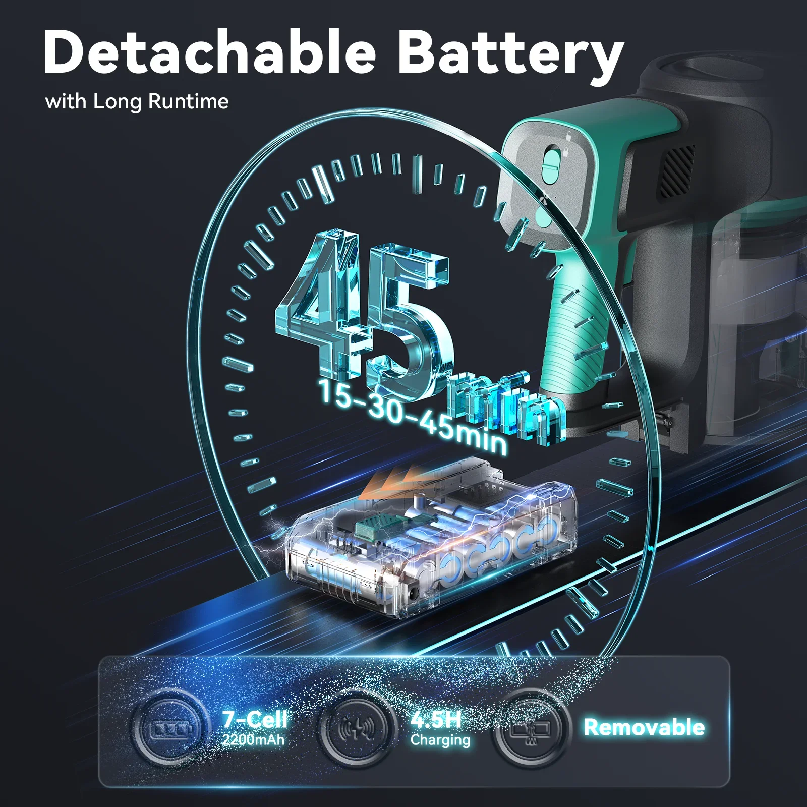 INSE S10K Cordless Vacuum Cleaner 28Kpa Suction Increase Horsepower than S10 3 Modes Handheld Stick Vacuum for Home Carpet Clean