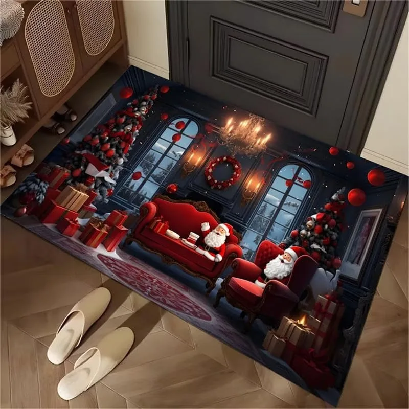 Weihnachten Home Dekoration Eingang Fußmatte Schlafzimmer Wohnzimmer Flur Bodenteppich Badezimmer Küche rutschfest