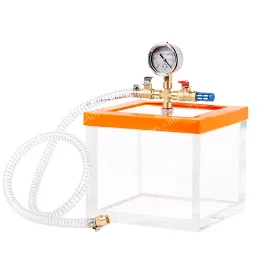 6-Liter transparent quartz glass vacuum defoaming bucket, defoaming vacuum chamber, laboratory tools