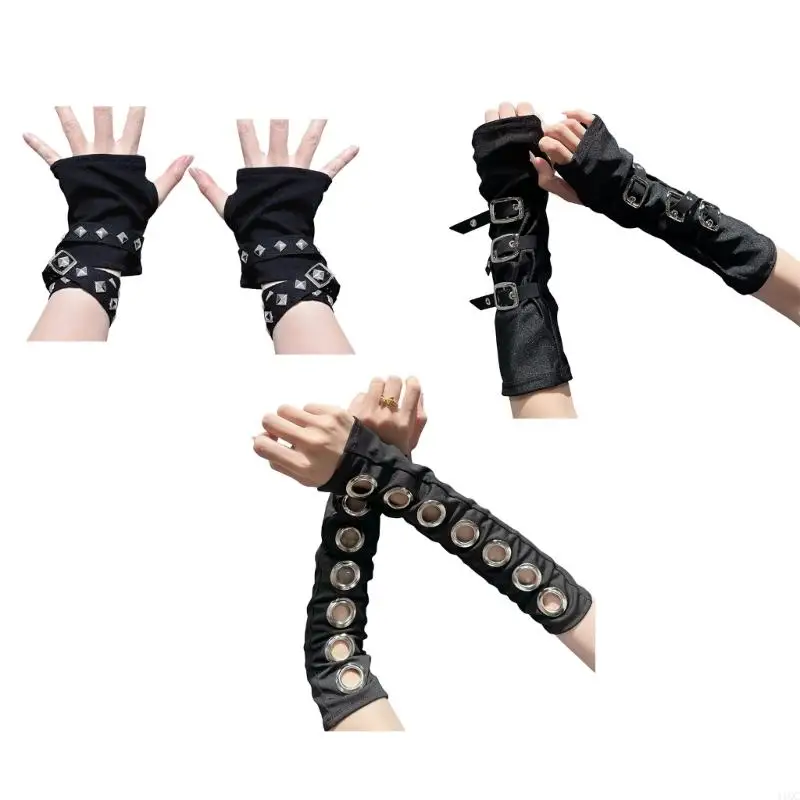2025 Nuevas cubiertas brazo gótico mangas brazo elástico accesorio ropa mano para mujeres adolescentes