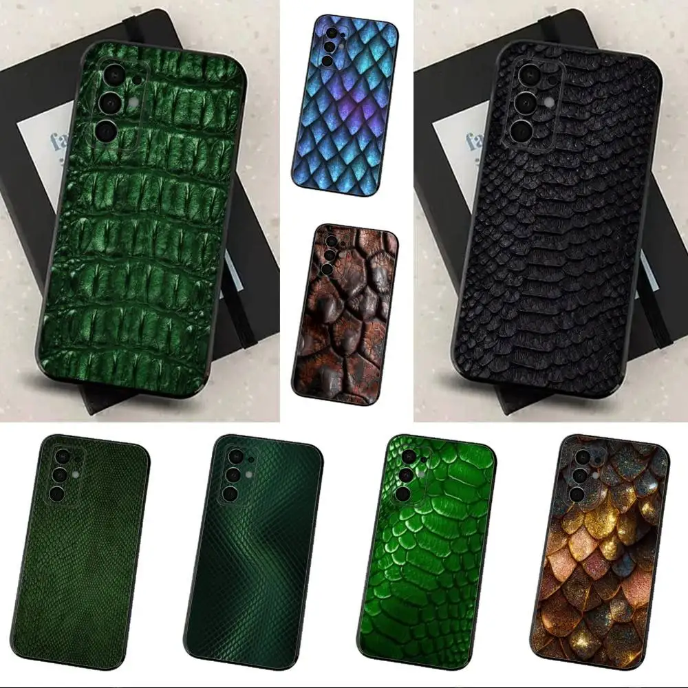 

Pattern Art Snakeskin Phone Case For Samsung Galaxy A91,A80,A73,A72 ,A71,A53A52,A32 ,A31A22,A21s,A20,Black Cover