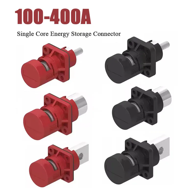 250A 400A Energy Storage Connector Through Wall Lithium Battery Terminal 200A Copper Internal/External Threaded Terminal Post