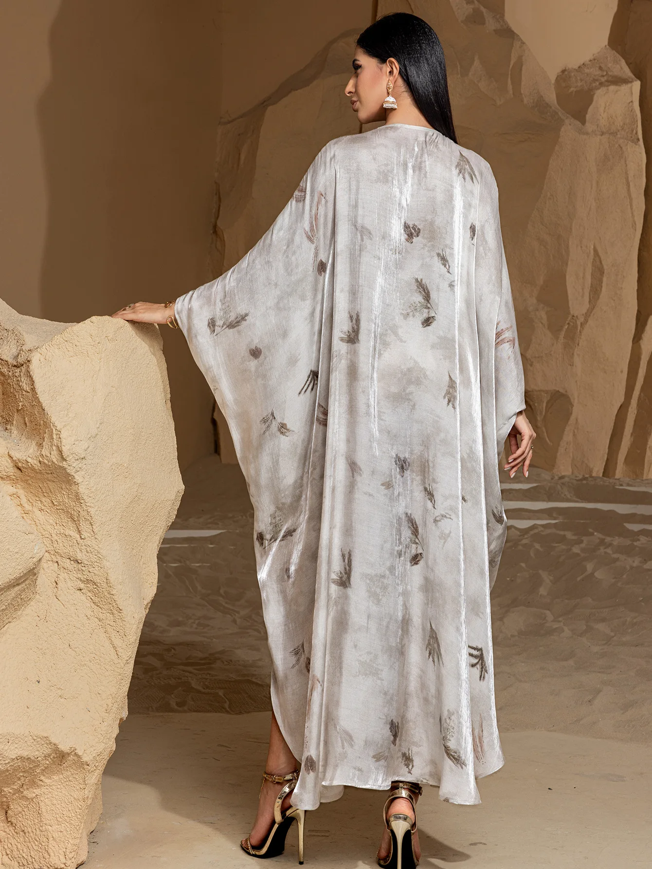 

Femme Musulmane Vestidos Ramadan Abaya Dubai Kaftan Women Muslim Dress Batwing Sleeve Robe Kebaya Caftan Marocain Eid Djellaba