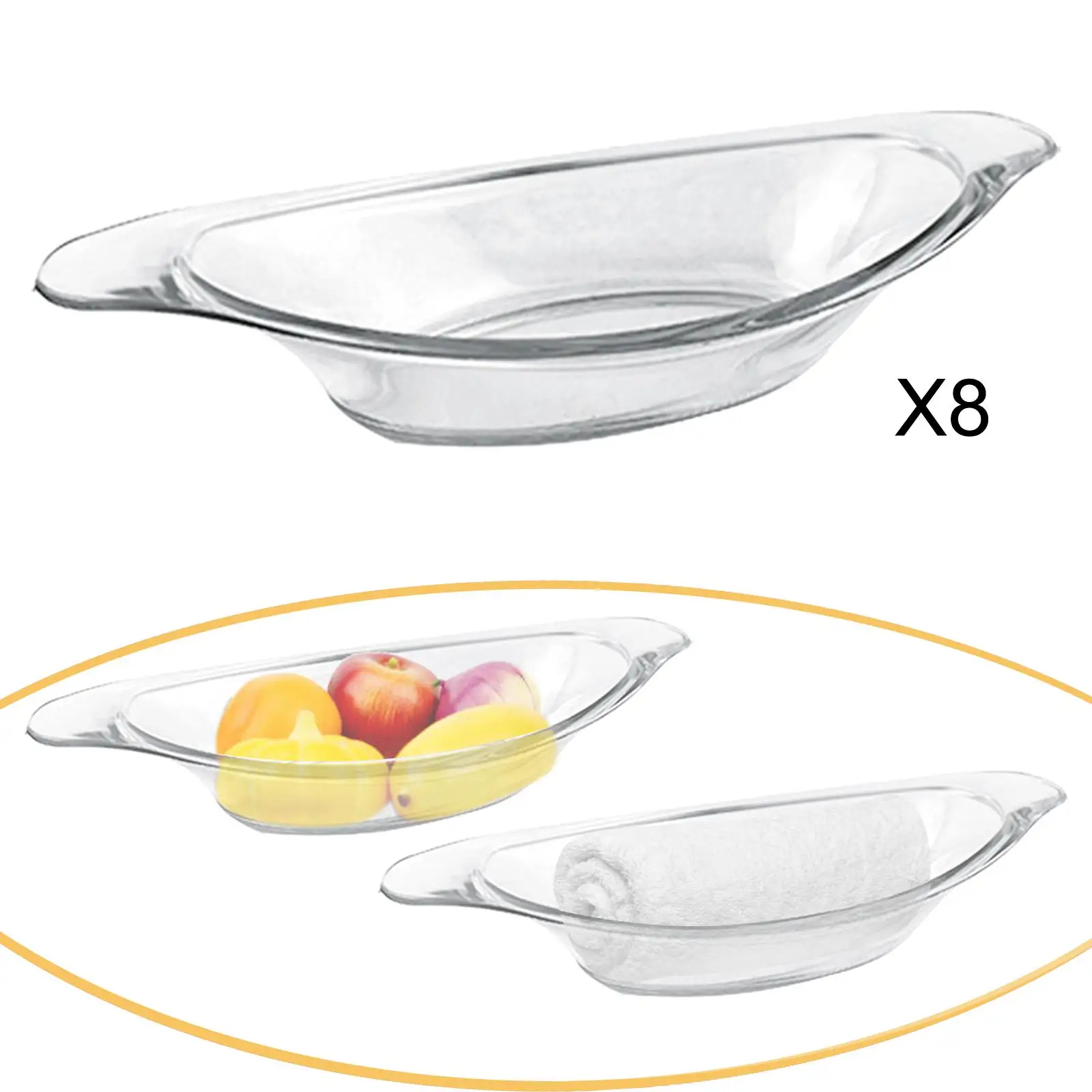 Acrylic Dessert Bowl Transparent Banana Split Ice Cream Container Decorative Plate for Party Weddings view 6