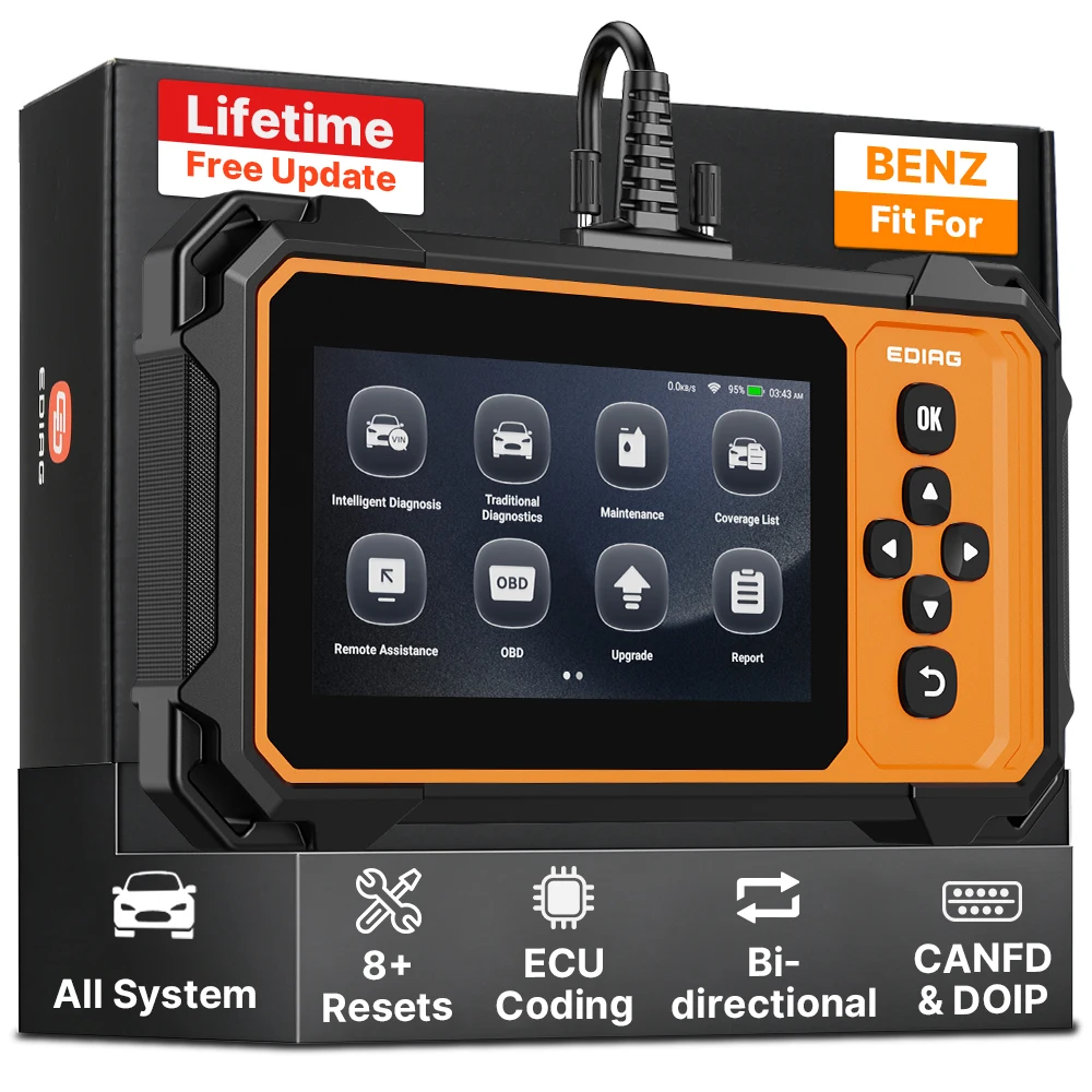EDIAG H324 5 inch all reset bi control ECU coding function with lifetime free