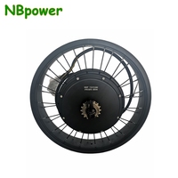 US Stock NBpower/QS205 150mm Dropout 72V 3000W 5000W 50H V3 Electric Fat Bike Rear Motor Wheel Ebike Brushless Hub Motor Wheel