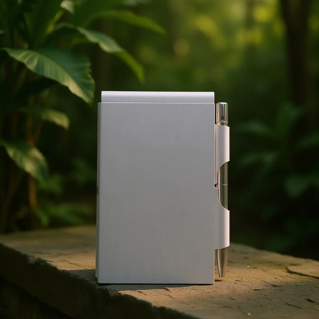 Metal Pocket Notebook Mini Notepad Small Note Case Pen Compact Portable Memo Pads Office School Supplies to Do List Writing Pads