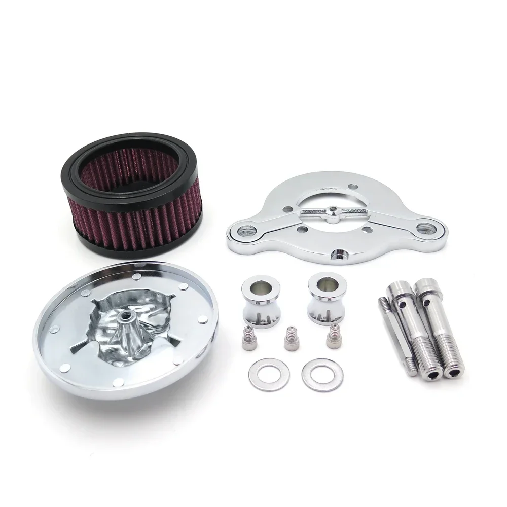 Skull With Cross Bone Air Cleaner Intake Filter System Kit For 1988-2015 Harley Davidson Sportster XL883 XL1200 Chrome