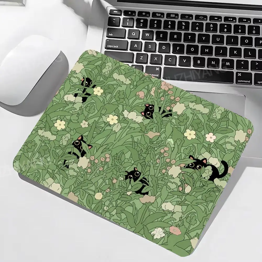 Kawaii Cute Plant Mouse Pad Office Mousepad Desk Mat Flower Gaming Accessories Keyboard Pads Small Mats Rubber Carpet Rug
