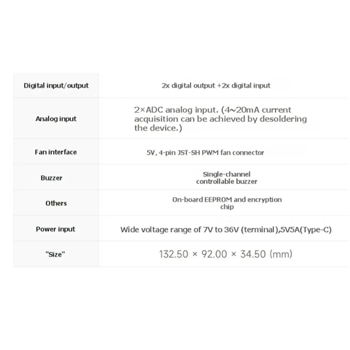 Industrial Computer for CM5 4xRS485 Dual USB3.2 with RJ45 Port Supports 4G/5G Communication EU Plug