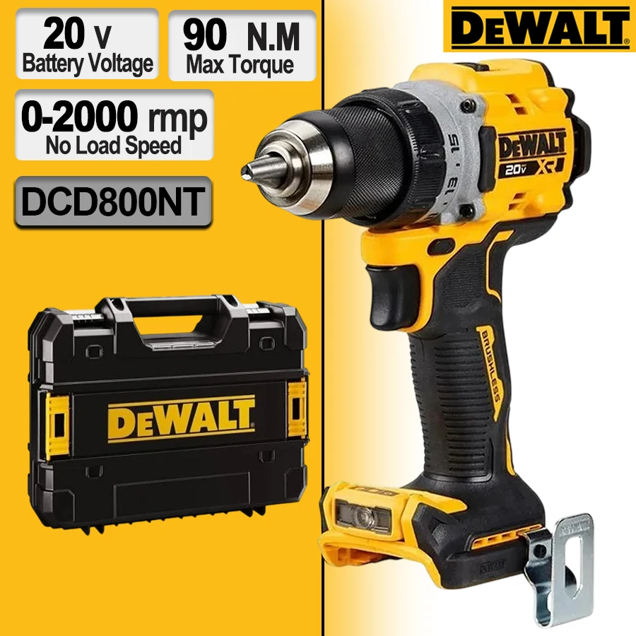 

DEWALT 20 В аккумуляторная бесщеточная электрическая дрель с ящиком для инструментов ударная дрель электрическая отвертка перезаряжаемые электроинструменты DCD800NT