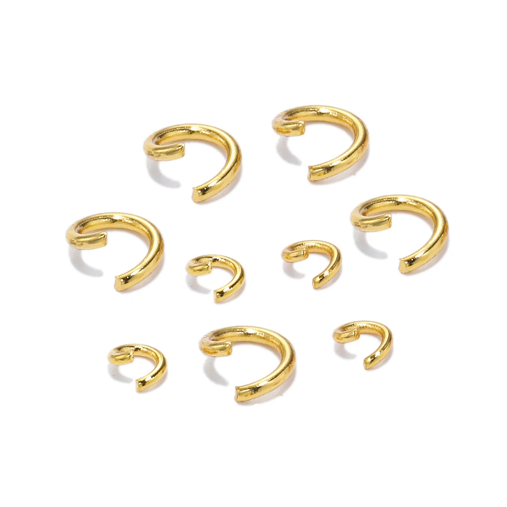 100Pcs Stainless Steel Open Circle Jump Rings Split Rings Connectors Bracelet Earring Pendant DIY Making Jewelry Accessories