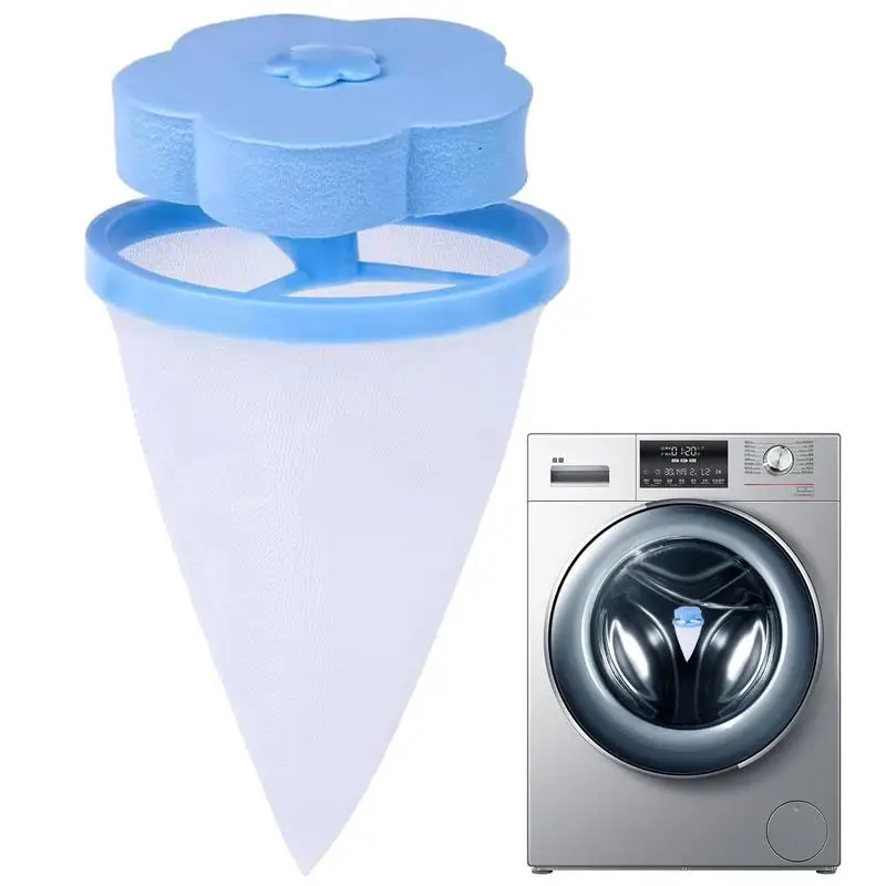 Washing Machine Hair Catcher Dog Fur Lint Remover Laundry Ball Reusable Plum-Shaped Clothes Hair Filter Bag Household Accessory