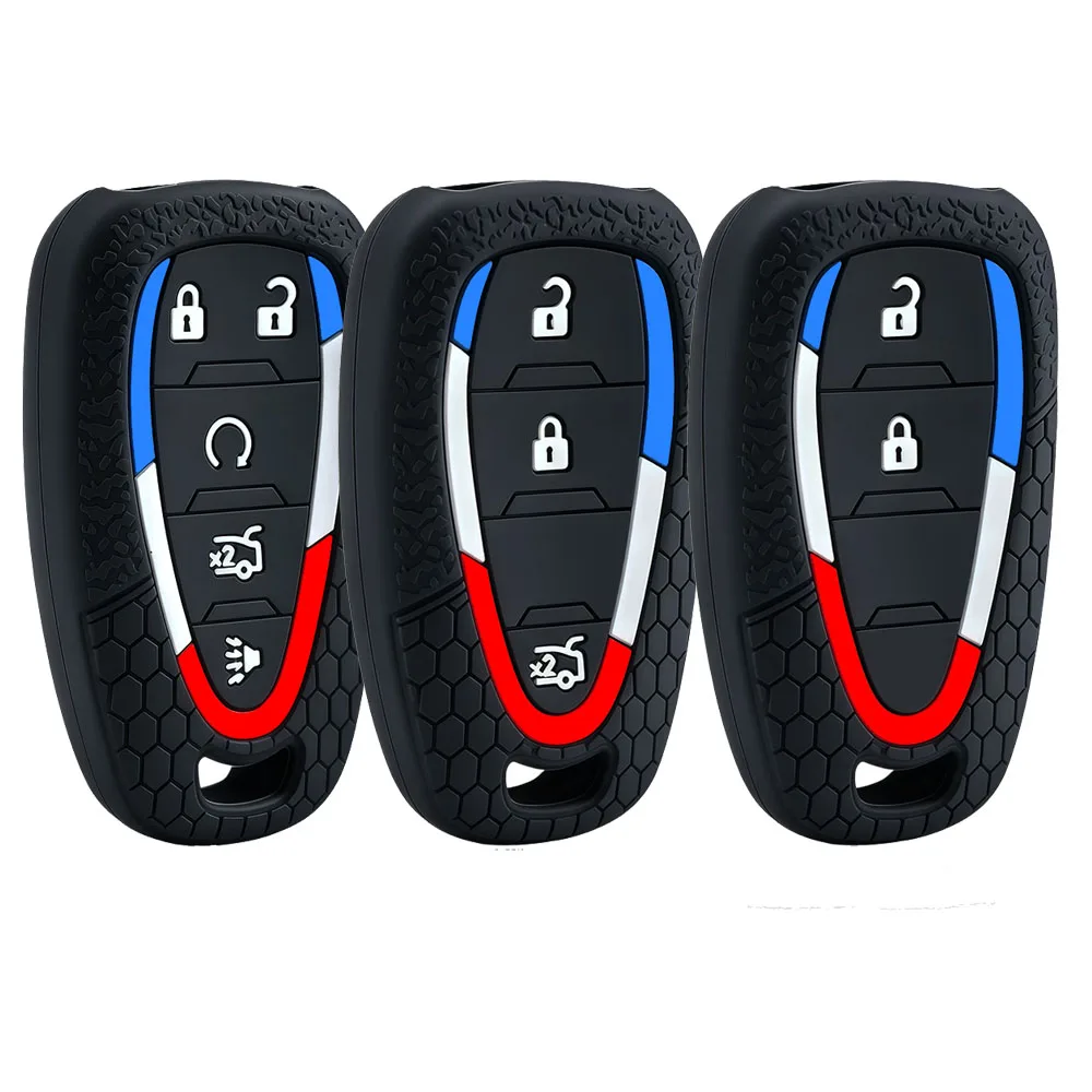 New Silicone Car Key Cover FOB for Chevrolet Malibu Blazer Traverse Cruze Spark Sonic Camaro Volt Bolt Trax Seeker Onix Equino