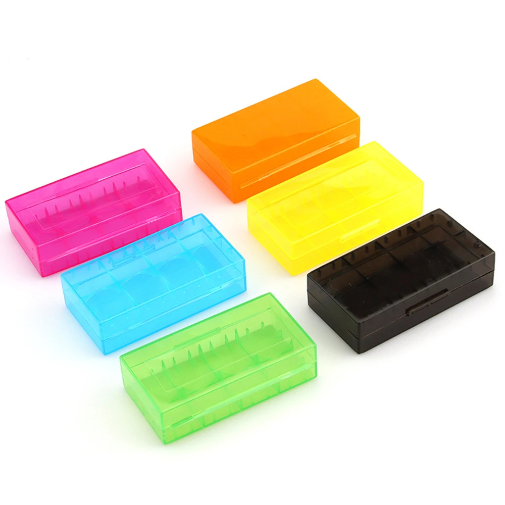 5 Color 18650 PVC Hard plastic battery storage 18650 16340 Battery Case Holder Box Hold 2pcs 18650/4pcs 16340 Batteries