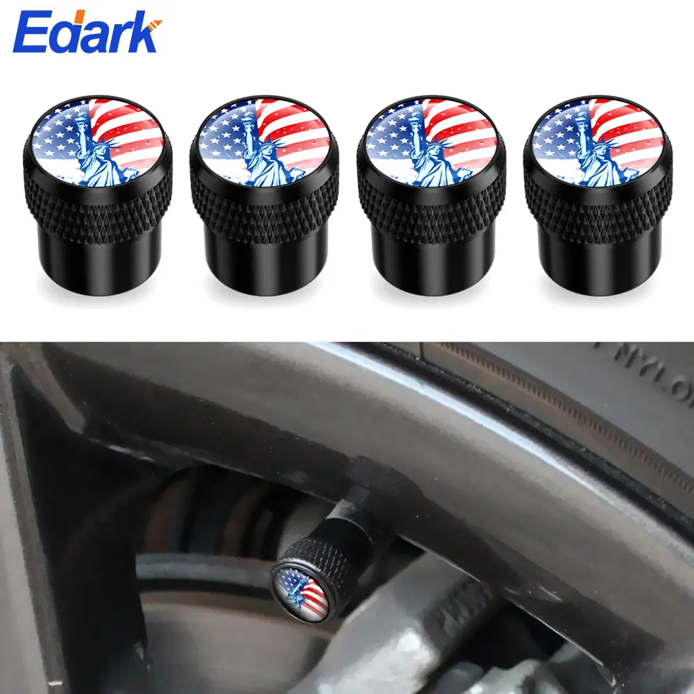 4 Pcs Tire Stem Valve Caps, Car Wheel Tire Valve Caps Universal Stem Covers for Cars, SUV, Trucks, Bikes, Motorcycles, Bicycles