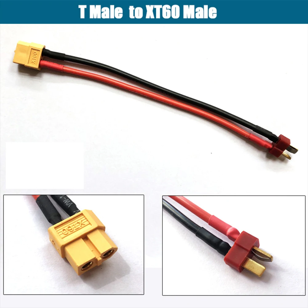 XT60 EC5 EC3 T Deans 4.0mm 3.5MM JST SM Tamiya Plug Female to Male Adapter Connectors 10cm Connecting Line for RC Lipo Battery