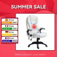Vinsetto Massage Chair with 6 Massage Points Heating Function White