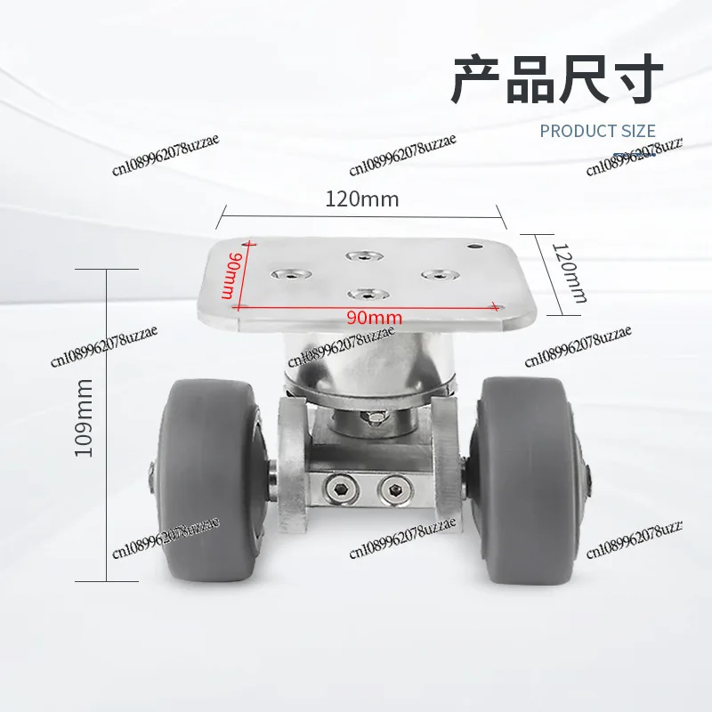 Manual Swivel Invisible Door Heavy Duty Wheel Spinner Wheel Nylon Hidden Caster 360 Degree Silent Ground Wheel