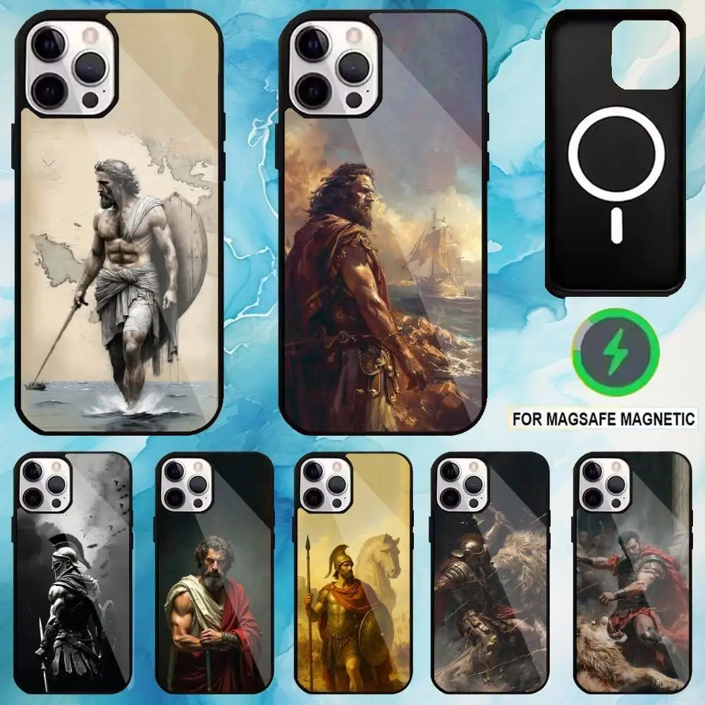 

Odyssey Greece Phone Case For iPhone17,16,15,14,13,12,11 Plus,Pro Max Magnetic For Magsafe Wireless Charging