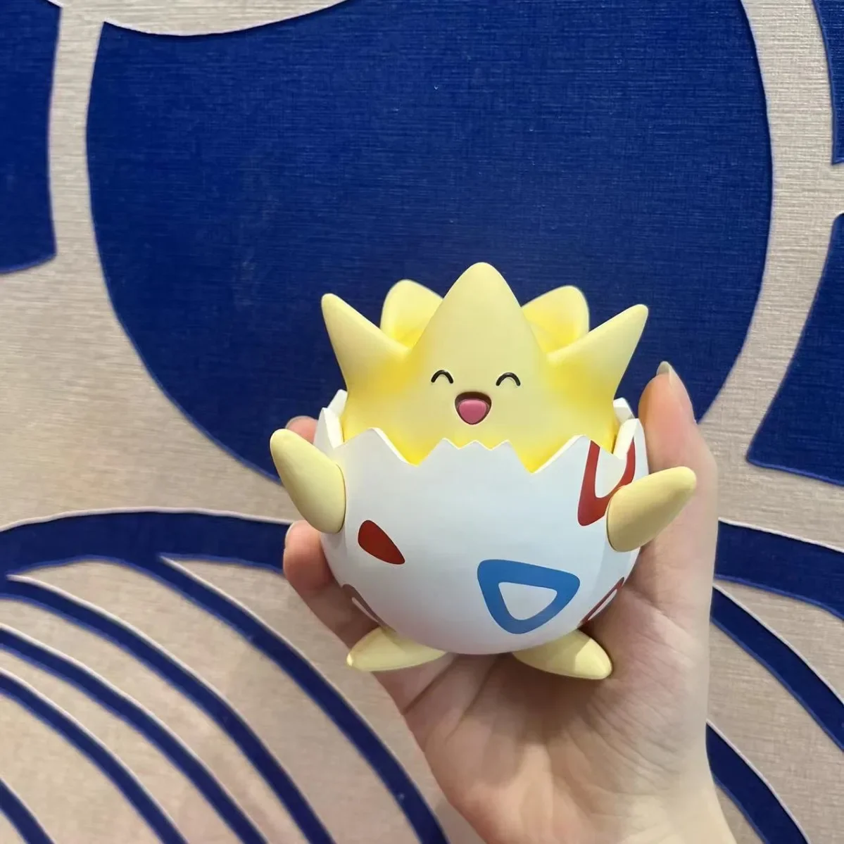 10cm Pokemon Happy Togepi Anime Figure Peripheral Model Car Ornament PVC Doll Cute Cartoon Children's Toy Holiday Birthday Gifts