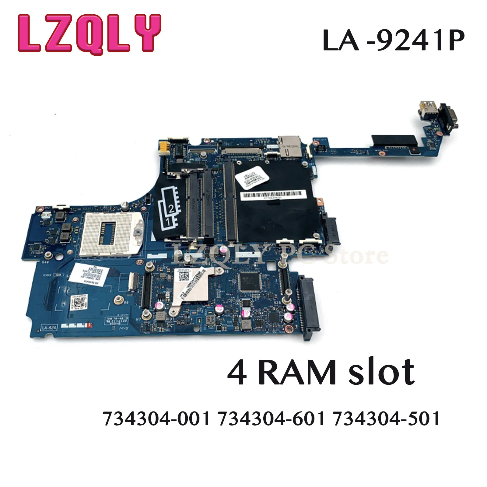 LZQLY For HP ZBOOK 15 G1 Series Notebook PC Motherboard LA-9241P 734304-001 734304-601 734304-501 With 4 RAM Slot Fully Test