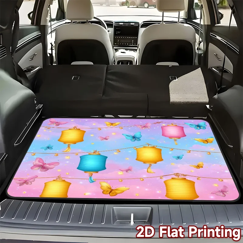 1pc 2D Plane Printing, A Durable Trunk Mat Designed For Protection, Ideal For The Lantern Festival With Designs