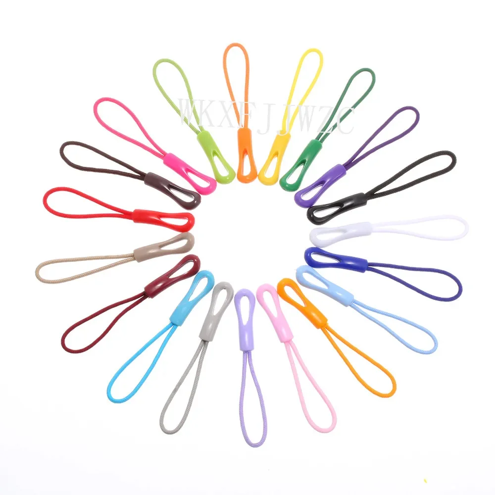 10pcs Zipper Pulls Strong Hollow Nylon Cord with Rubber Gripper Pull To Fit Any Zipper Materials-Zipper Fixer