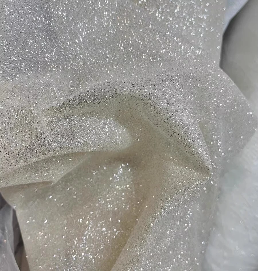 Шифрование цвета шампанского, тонкая блестящая пудра, твердая сетчатая ткань, шитье свадебного платья, вечернее платье, аккуратное украшение для фона «сделай сам»