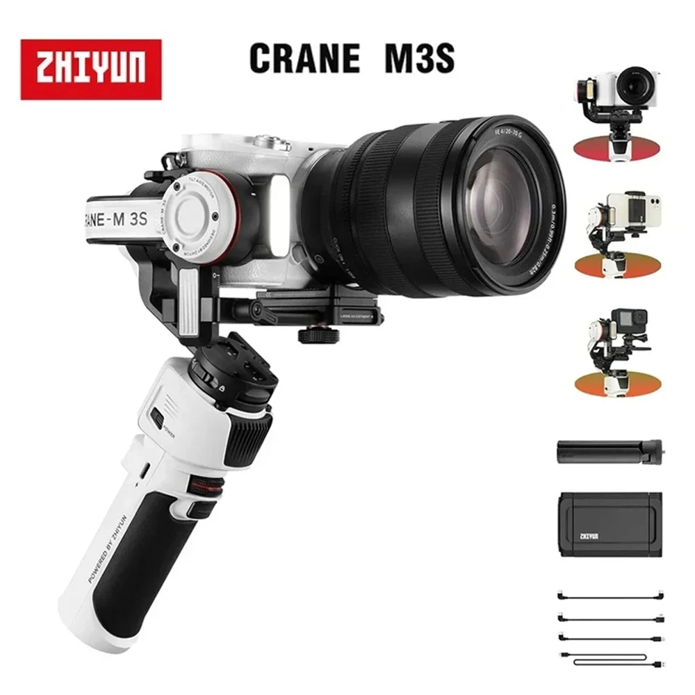 ZHIYUN Crane M3S 3-axis Handheld Camera Gimbal Stabilizer Bluetooth Shutter Control for Sony Canon NIKON Cameras Phone