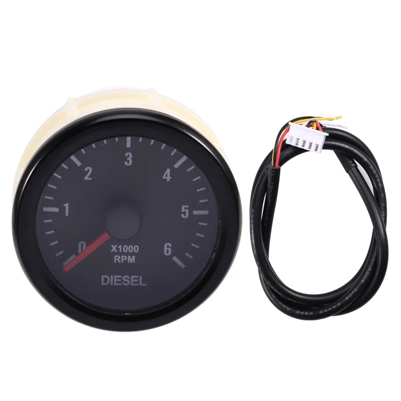 

Precision 52Mm Diesel Motor Tachometer - 0 To 6000 RPM Dashboard Electrical Gauge