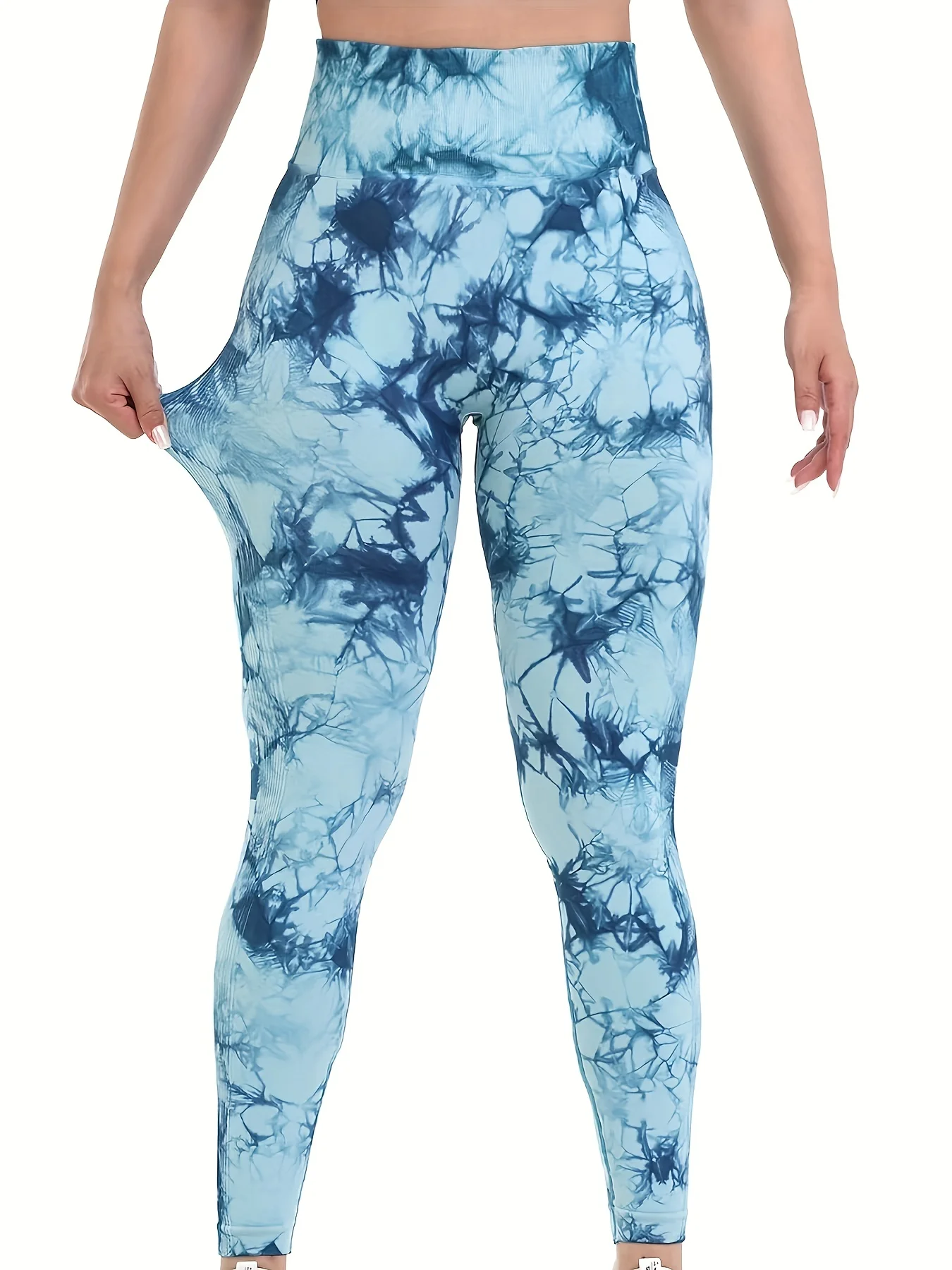 3-Pack Tie Dye Seamless High Waisted Leggings - Tummy Control Scrunch Butt Lifter - Yoga Gym