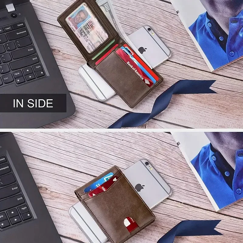 Leichte Vintage Bifold Wallet: ein stilvoller und langlebiger Kreditkarten halter und eine Geldbörse – Detail 2