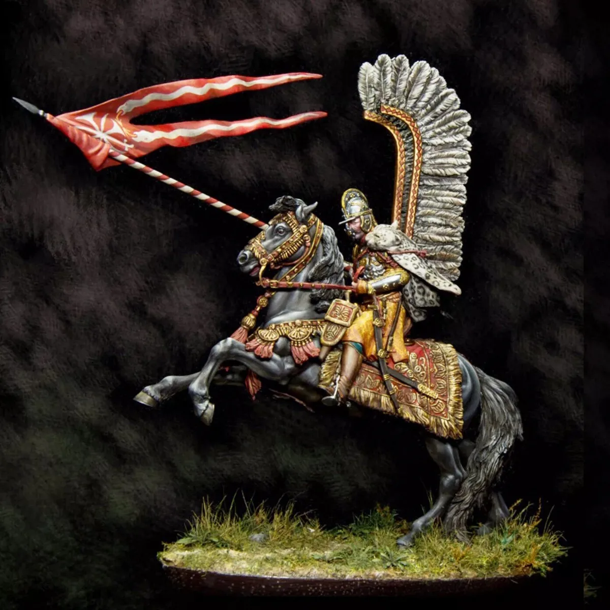 

1/24 Resin unpainted model kit, military theme, Polish Wing Cavalry unassembled and unpainted GK