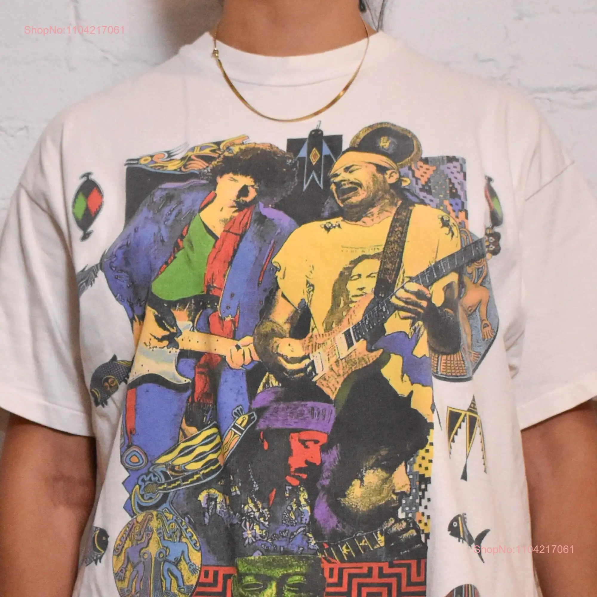 Vintage Santana Bob Dylan 1993 Tour T shirt long or short sleeves