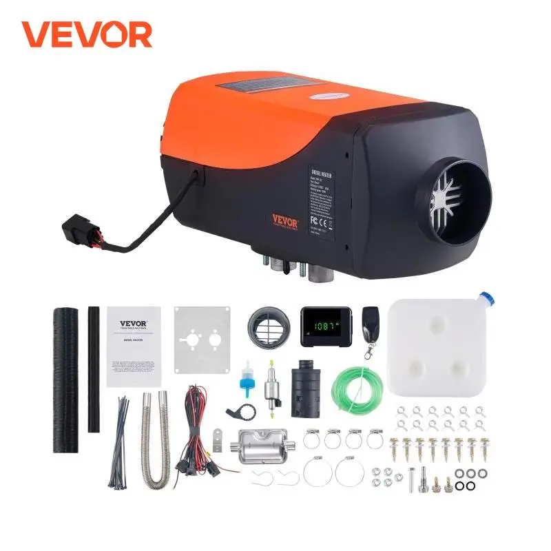 VEVOR Chauffage Diesel 12V 5kW 0,16-0,52L/h LCD Télécommande Auto RV Intérieur