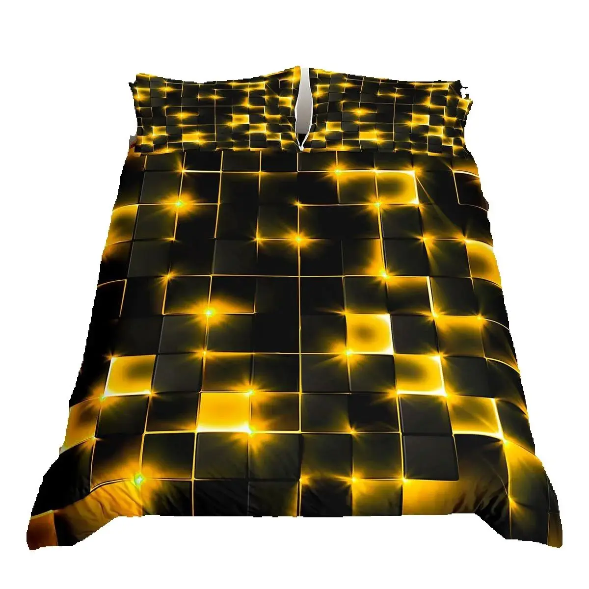 

Красочная сетка NeonLights в стиле киберпанк с принтом, комплект постельного белья, уютный пододеяльник King Queen, двойной размер, подарок на день рождения для декора спальни