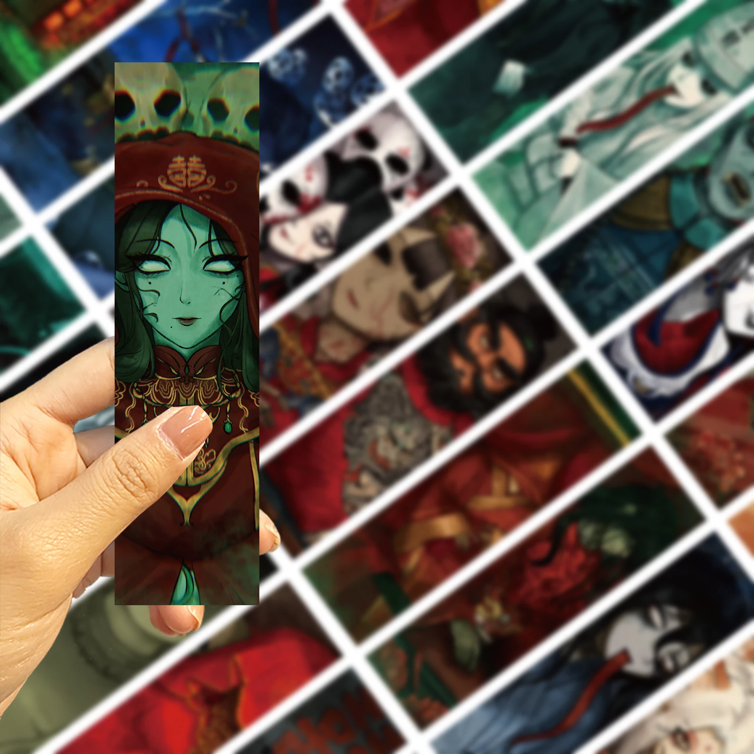 30Pcs Horror Chinese Style Bookmarks Reading Books Labeled with Paper Cards Students Creative Holiday Gifts Label Bookmarks