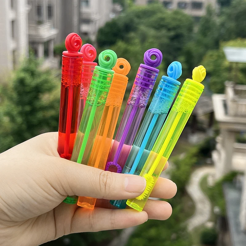 8/24pcs Colorful Bubble Soap Bottle Wand Soap Liquid Tube Kids Birthday Party Favors Pinata Filler Toys Wedding Gifts For Guest