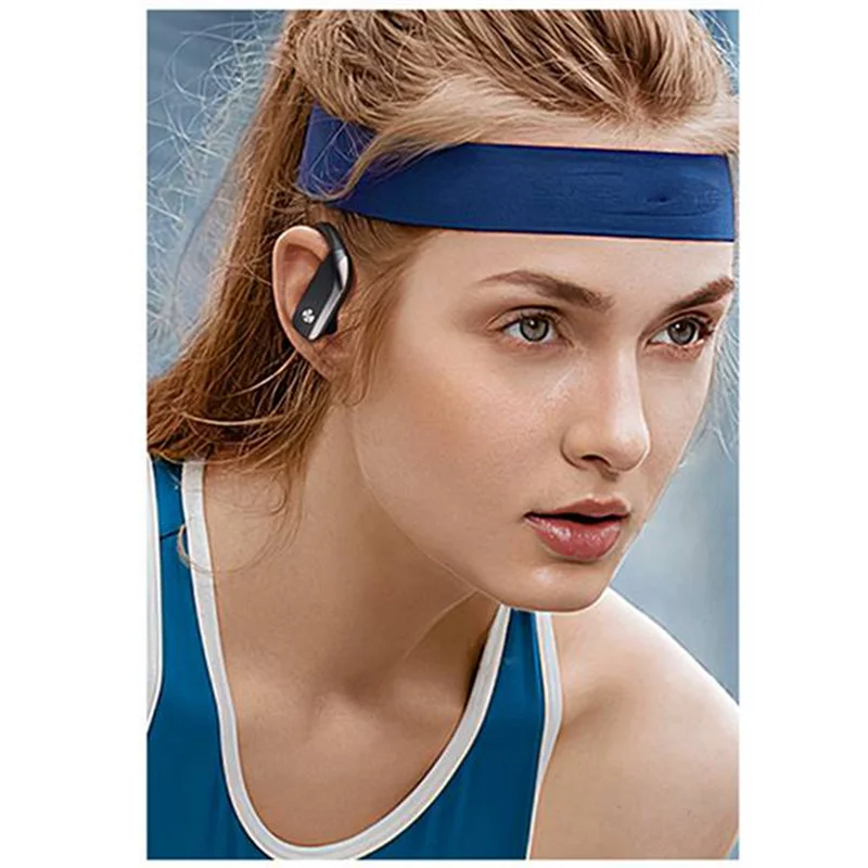 A57G-سماعات أذن لاسلكية سماعات ستيريو بلوتوث 5.0 سماعات رياضية مقاومة للماء Hifi ميكروفون مدمج للتمرين - أسود