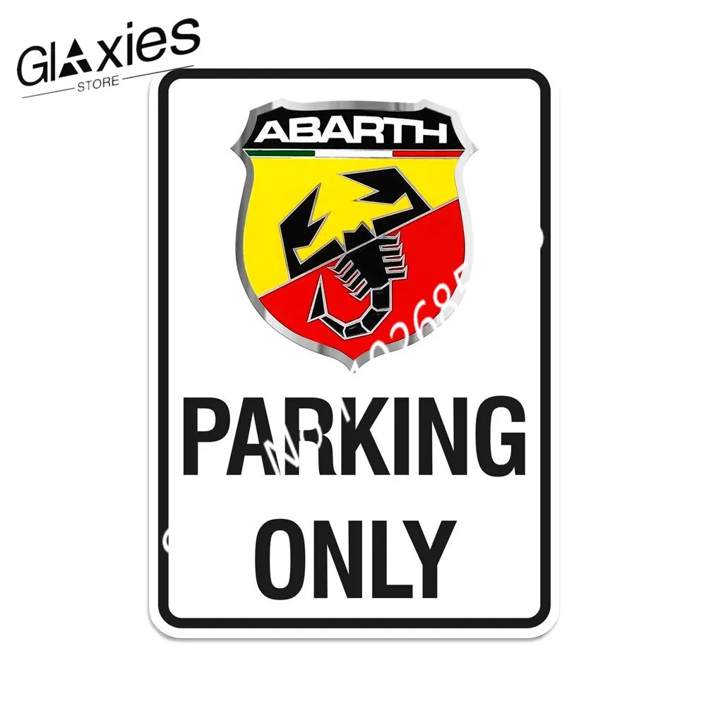 Abarth Parking Only Sign Reserved Abarth Garage metal Plate Room Decor Iron Painting Tin Plaque Home Decor Accessories 30x40cm