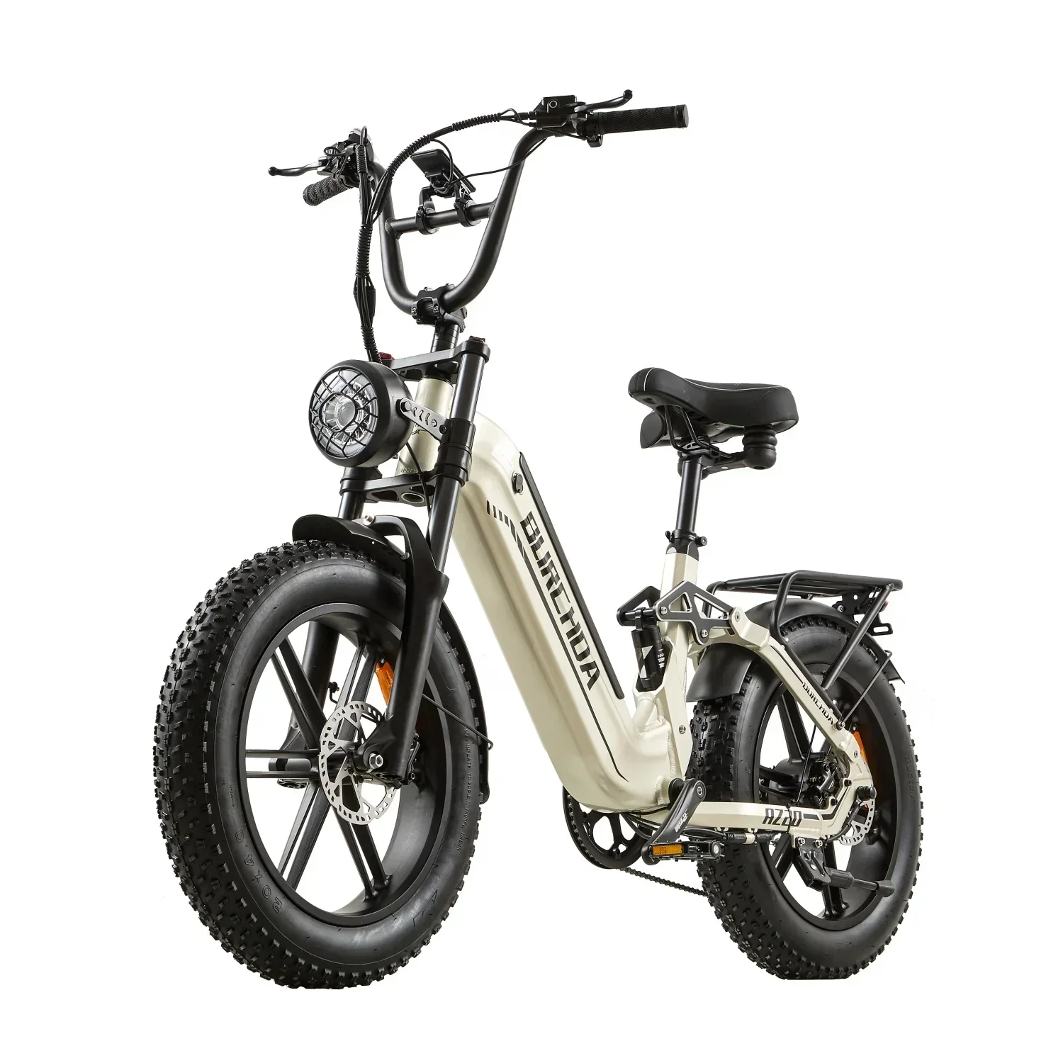 Fat tire electric mountain bike BURCHDA A20 750W 48V 20AH Integrated wheel electric city bicycle Shimano 7-Speed MTB ebike