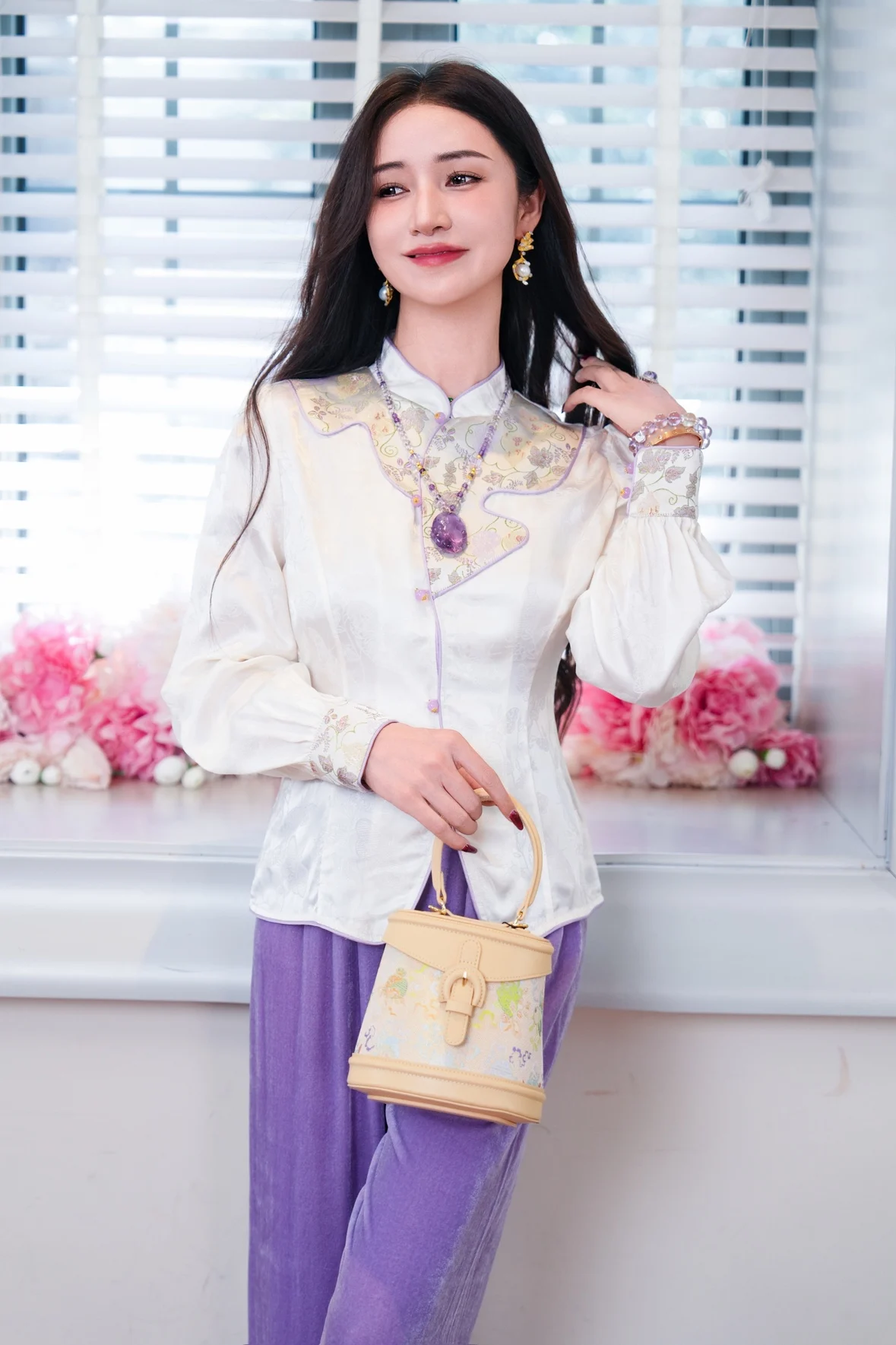 

Шелковая женская удлиненная блузка для коррекции фигуры, осенне-зимняя, из высококачественного полиэфирного волокна, повседневная одежда