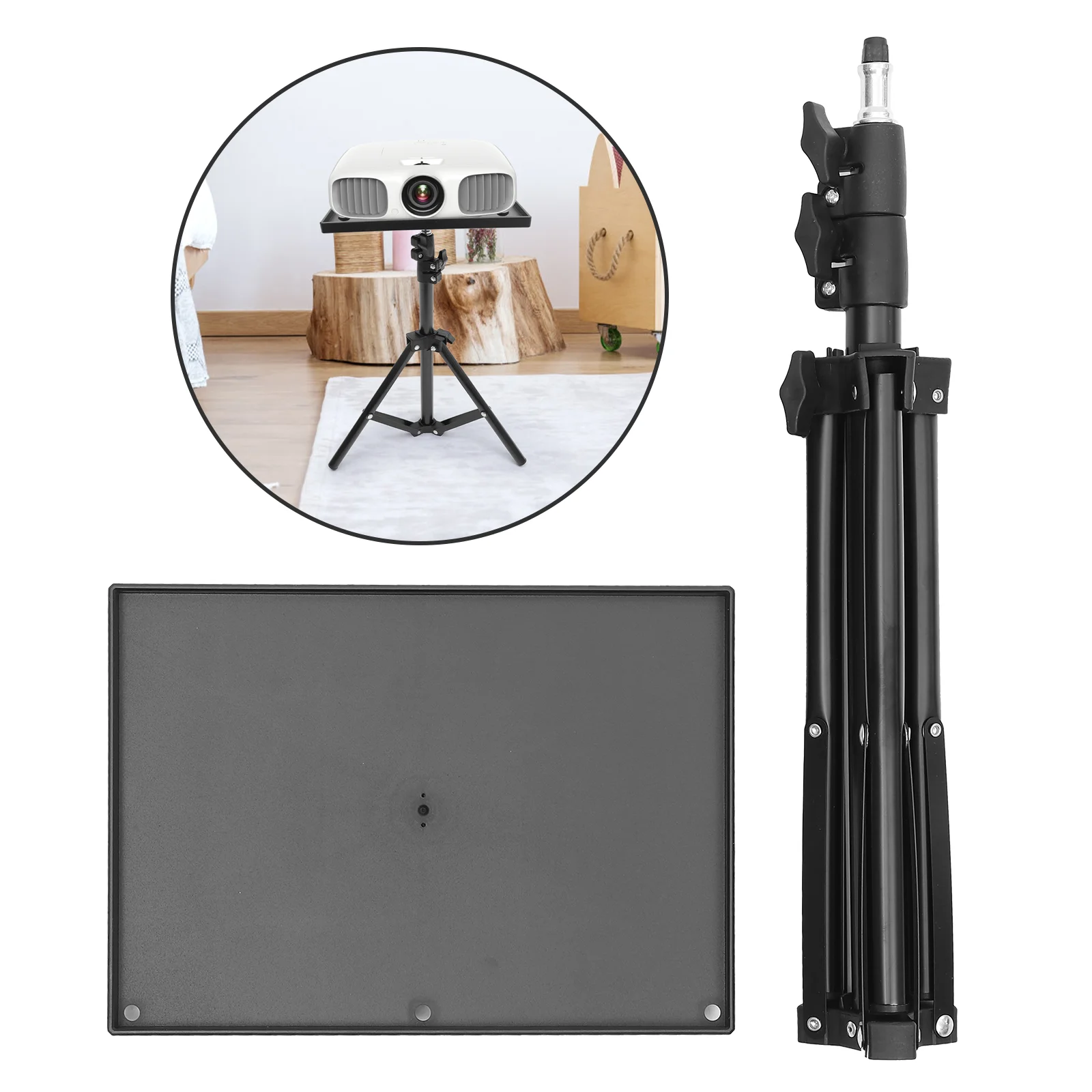 Projector Bracket Fine Craftsmanship Tripod Stand Holder Fold Meeting Room Laptop Metal Shelf