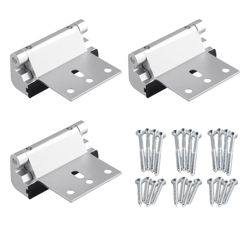 AS95-3 Pcs Door Reinforcement Lock,Aluminium Alloy U Door Reinforcement Lock 3Inch Security Door Lock Home Proof Door Stopper