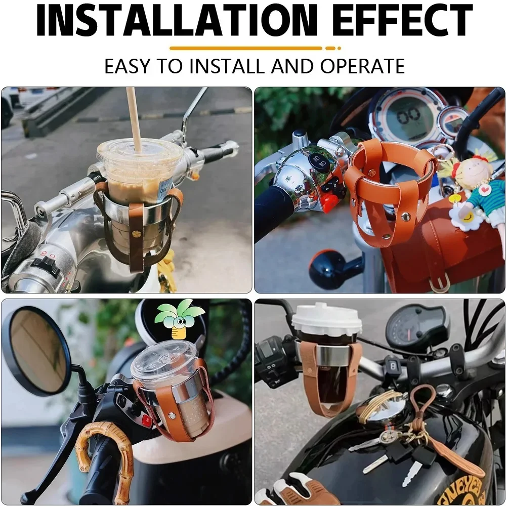 19-33mm Motorcycle Bicycle Cruiser ATV ADV Universal Ajustable Handlebar Coffee Cup Holder Engine Guard Drink Water Bottle Mount