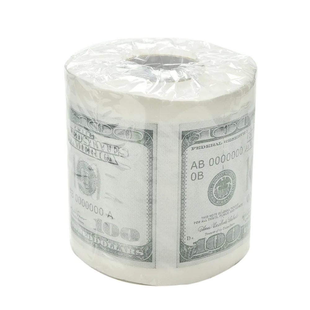 One Hundred Dollar Bill Toilet Paper Novelty Fun $100 TP Money Roll Gag Gift