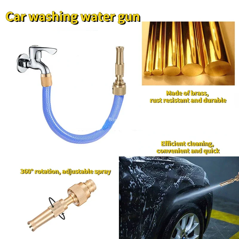 High Pressure Hose Nozzle Or Tap Connector Adjustable Washer Hose Nozzle Sprayer for Car Jet Water Gun Cleaning