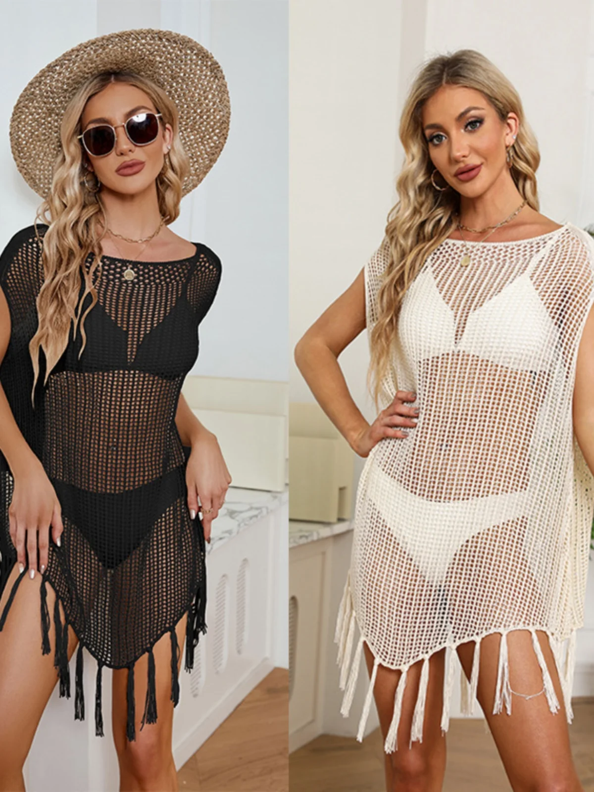 sveless-hollowed-out-loose-tassel-top-sleeveless-embroidered-loose-tassel-women's-summer-sweater-moisture-wicking-cartoon-pat