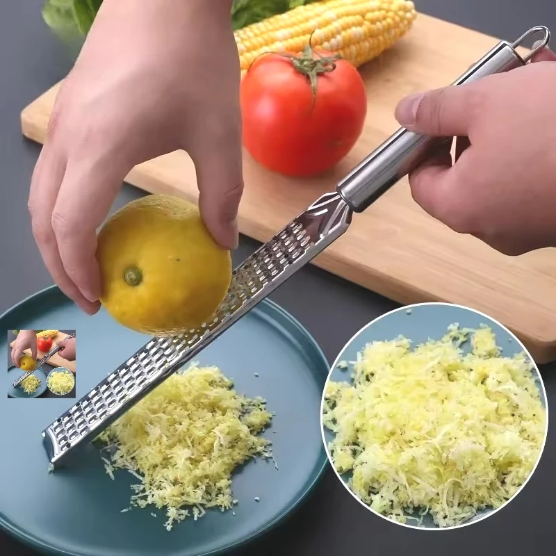 

1pc Stainless Steel Wire Grater Plastic Anti Slip Handle Cheese Grater Chocolate Lemon Grater Garlic Fruit Kitchen Gadget